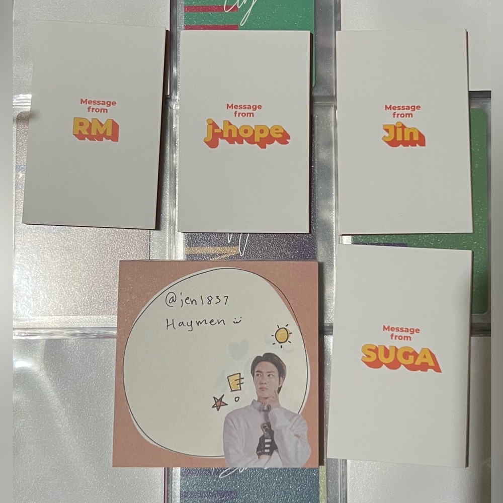 Official Bts Butter message cards